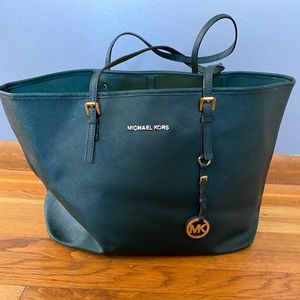 Michael Kors emerald green purse tote